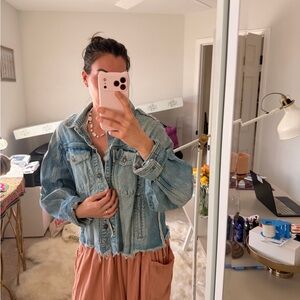 Free People We The Free Light Blue Denim Jacket